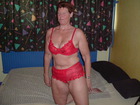 Kathy in red lingerie. SO SEXY !!