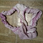 The wifes panties showing the moist gusset. Found these on the laundry floor tonight. Who wants to smell, lick or cum in them?