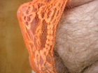 orange sexy panties. hard on